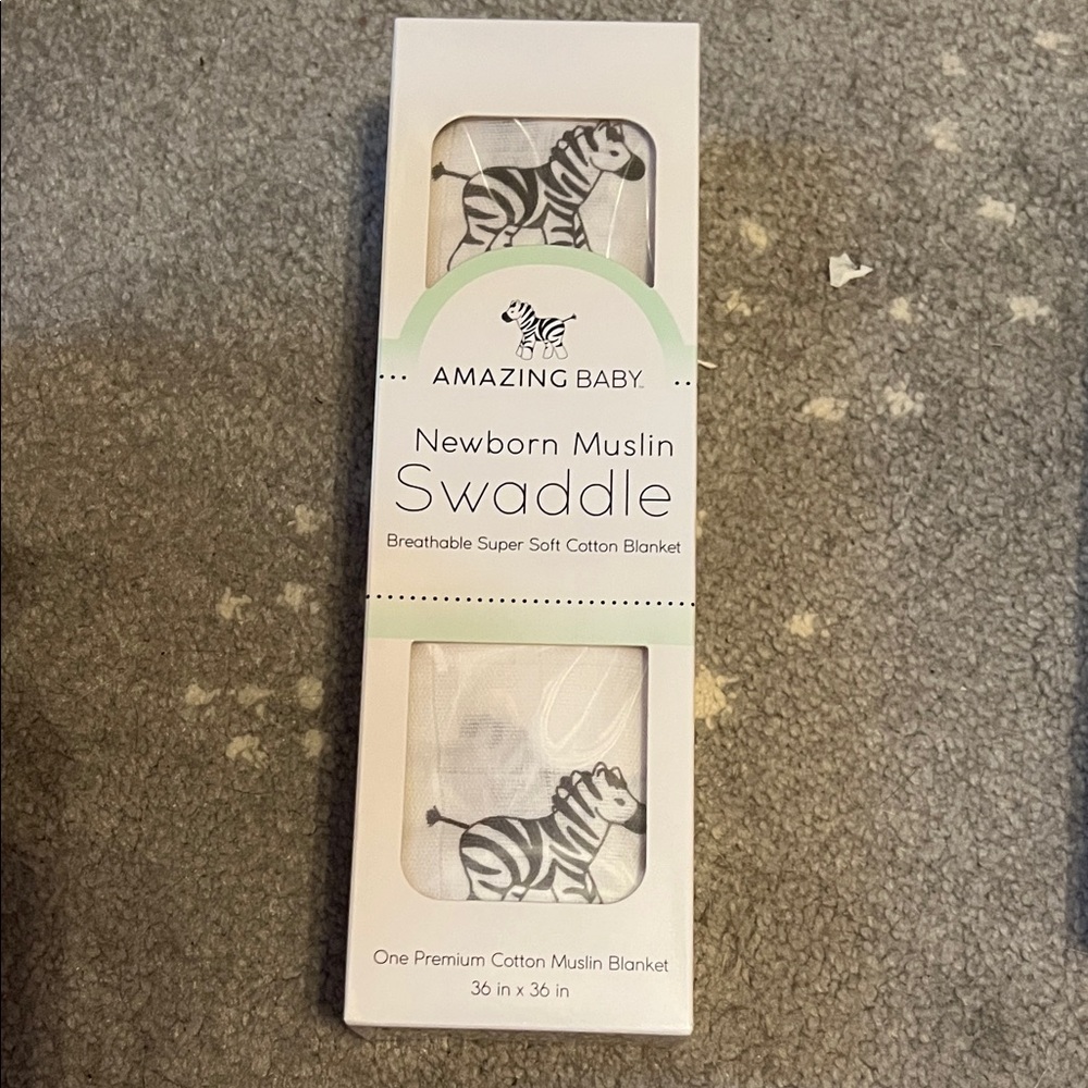 Amazing Baby Newborn Muslin Swaddle with Zebra Print